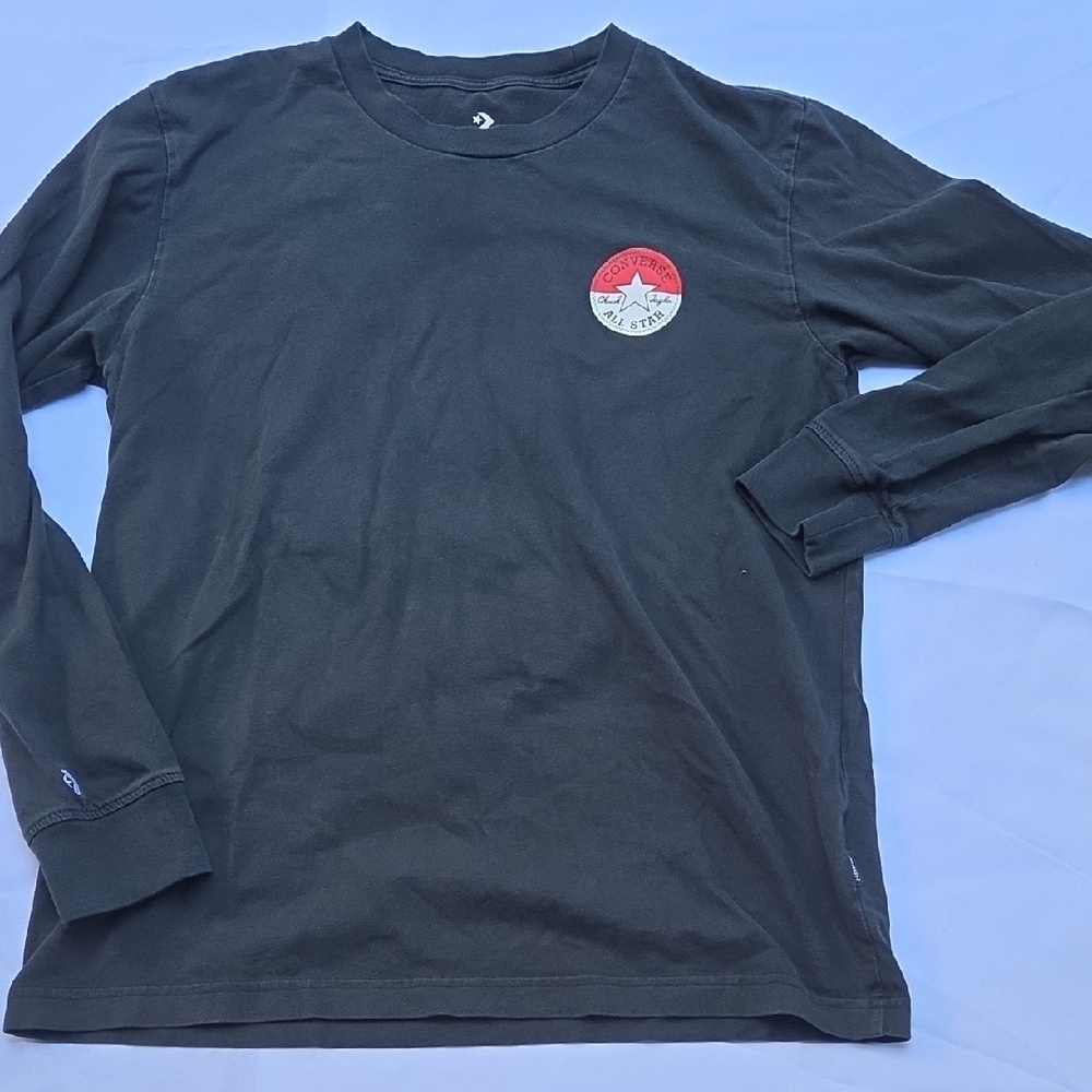 Converse Long Sleeve Shirt - Black with Red Logo